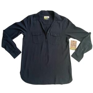 NWT Magellan Outdoors Womens Black‎ Long sleeve Tunic Shirt Size M